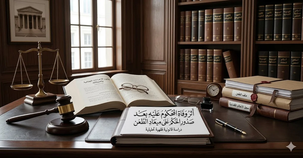 وفاة المحكوم عليه بعد صدور الحكم ووقف ميعاد الطعن