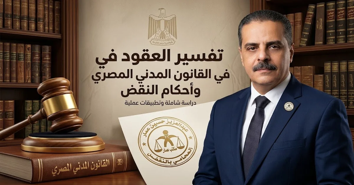 تفسير العقود في القانون المدني المصري وأحكام النقض تفسير العقود في القانون المدني المصري وأحكام النقض