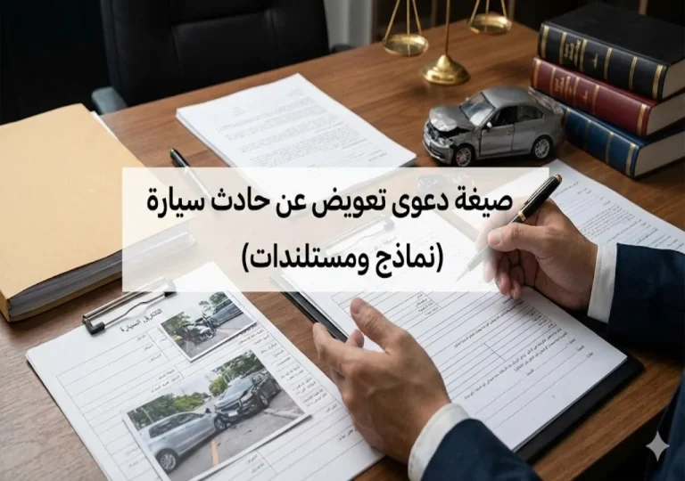 صيغة دعوى تعويض عن حادث سيارة نماذج ومستلندات