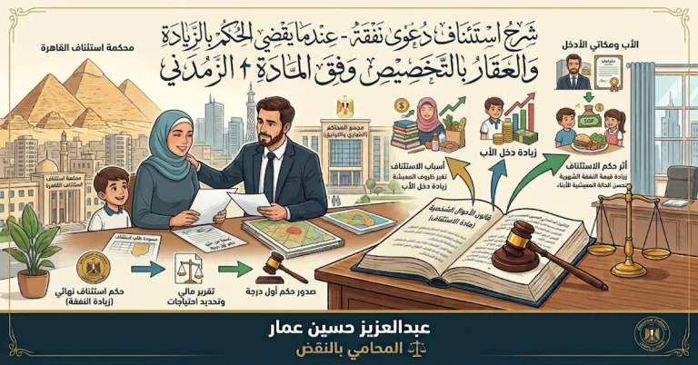 استئناف نفقة قضى فيه بالزيادة