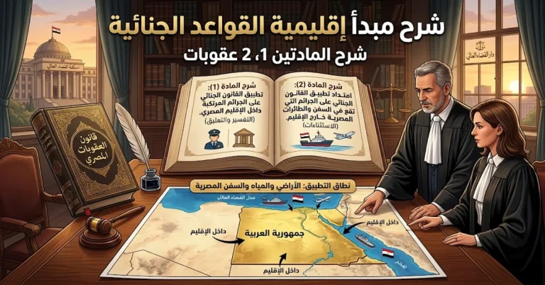 المادة الأولى والثانية عقوبات مبدأ اقليمية شرح المادة الأولى والثانية عقوبات - مبدأ اقليمية