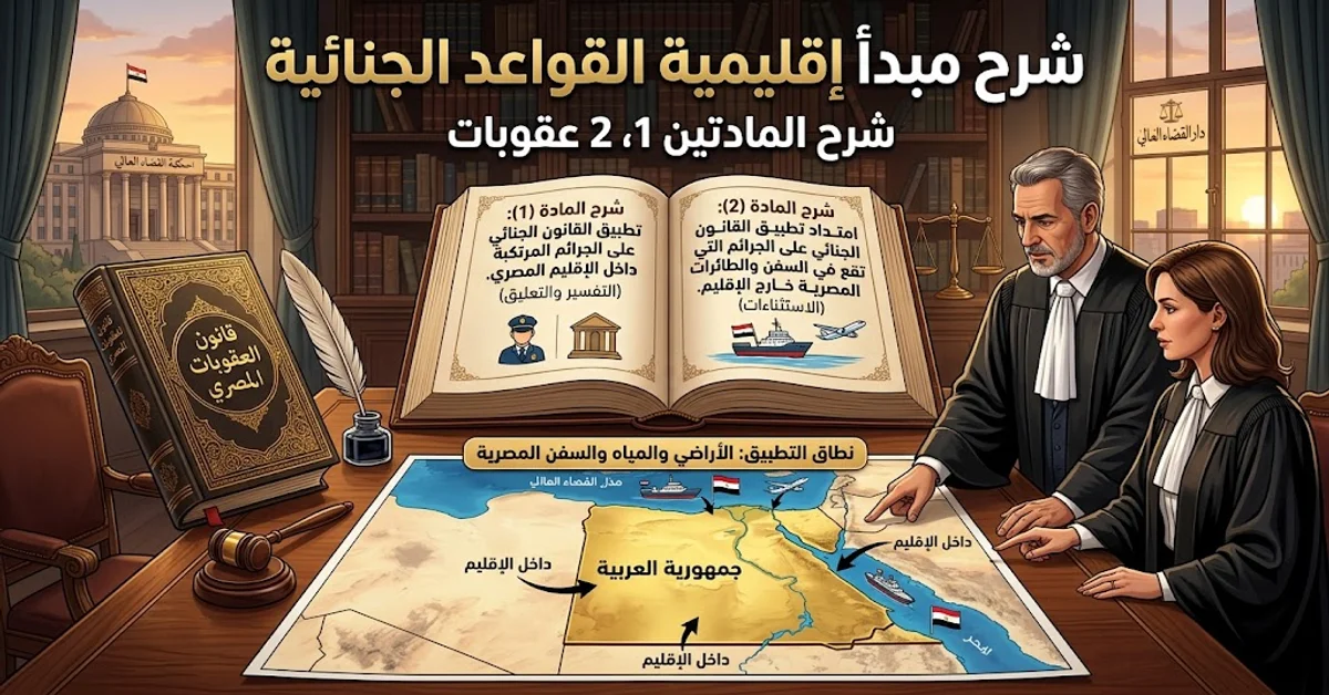 المادة الأولى والثانية عقوبات مبدأ اقليمية شرح المادة الأولى والثانية عقوبات - مبدأ اقليمية
