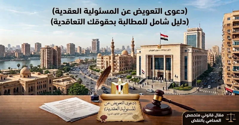 دعوى التعويض عن المسئولية العقدية: الأركان والإعذار والشرط الجزائي وصيغ عملية