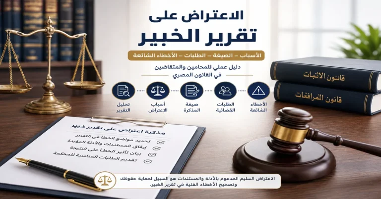الاعتراض على تقرير الخبير في القانون المصري: الأسباب والصيغة العملية