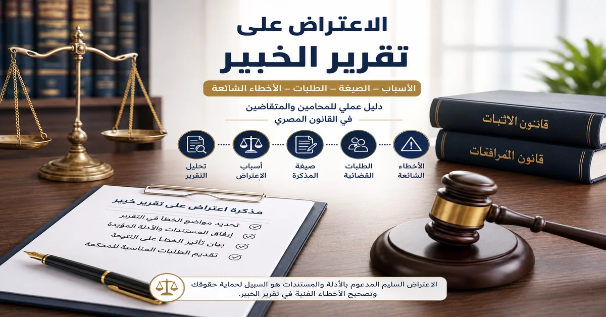 الاعتراض على تقرير الخبير في القانون المصري: الأسباب والصيغة العملية