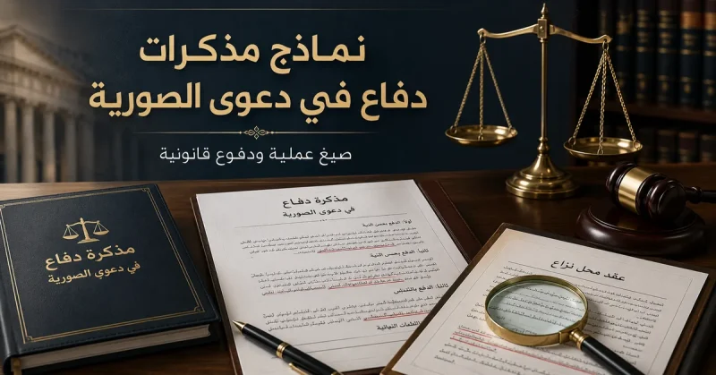 نماذج مذكرات قضائية في دعوى الصورية الدفاع في الصورية