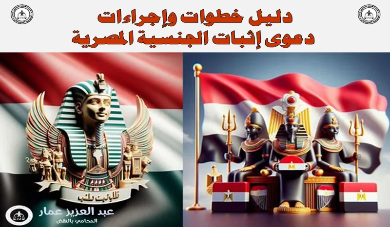 دليل دعوى إثبات الجنسية المصرية دليل دعوى إثبات الجنسية المصرية