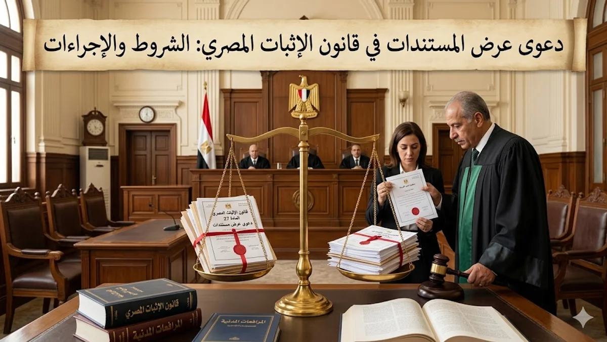 دعوى عرض المستندات في قانون الإثبات المصري الشروط والإجراءات دعوى عرض المستندات في قانون الإثبات المصري - الشروط والإجراءات
