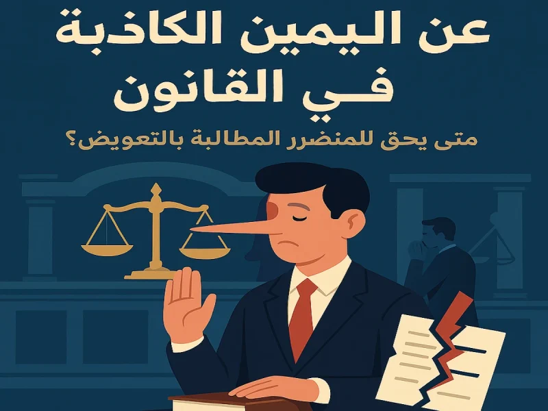 التعويض عن اليمين الكاذبة في القانون
