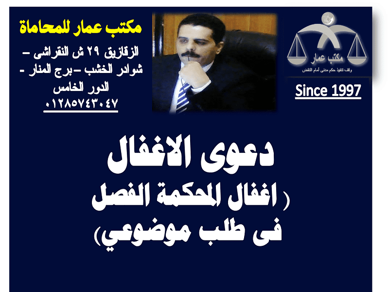 دعوى الاغفال اغفال المحكمة الفصل 