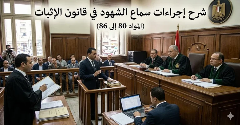 شرح إجراءات سماع الشهود في قانون الإثبات المواد 80 إلى 86 شرح إجراءات سماع الشهود في قانون الإثبات المواد 80 إلى 86