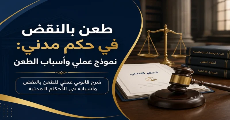 طعن بالنقض في حكم مدني