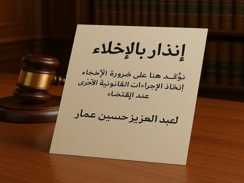 إجراءات اخلاء المستأجر في القانون المصري