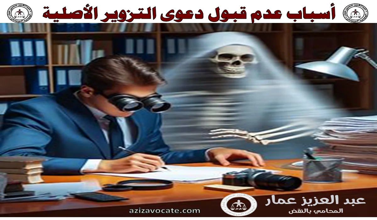 عدم قبول دعوى التزوير الأصلية