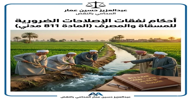 نفقات الاصلاحات الضرورية للمسقاة ومن يتحملها قانونا