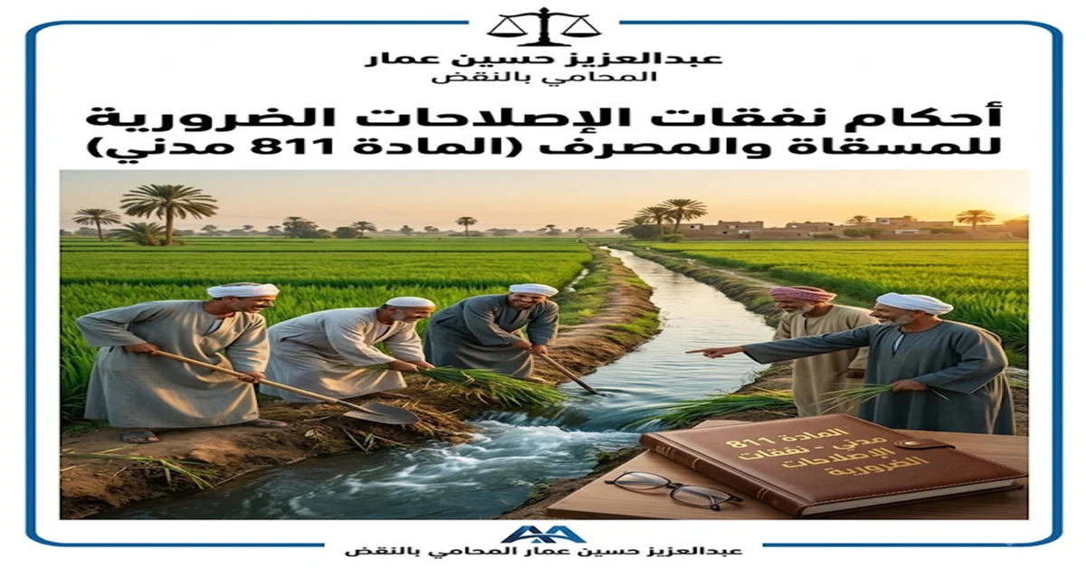 نفقات الاصلاحات الضرورية للمسقاة ومن يتحملها قانونا نفقات الاصلاحات الضرورية للمسقاة ومن يتحملها قانونا