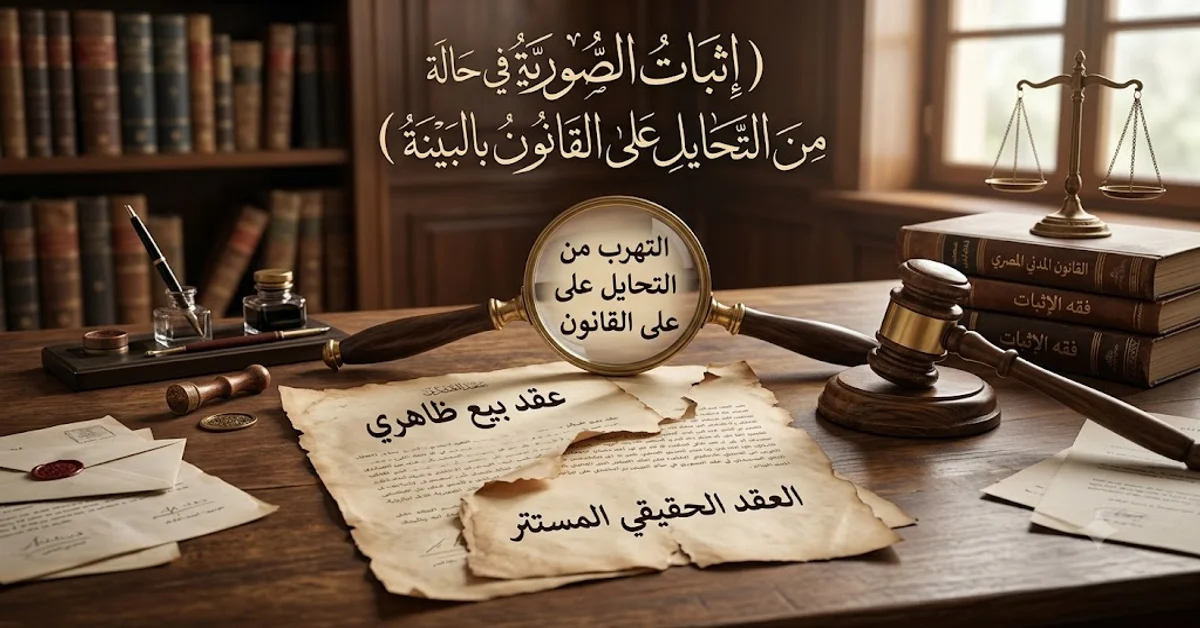 إثبات الصورية في حالة التهرب عند التحايل على القانون بالبينة