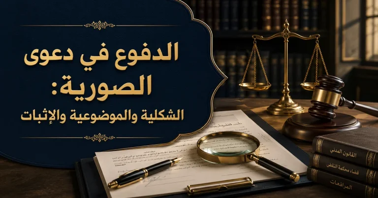 الدفوع في دعوى الصورية الشكلية والموضوعية والإثبات