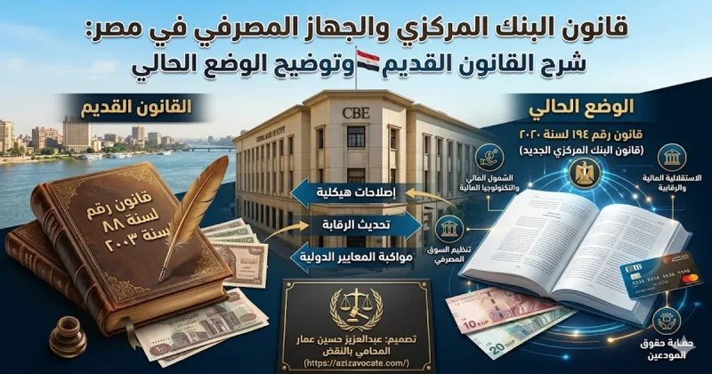 قانون البنك المركزي والجهاز المصرفي في مصر شرح القانون القديم وتوضيح الوضع الحالي