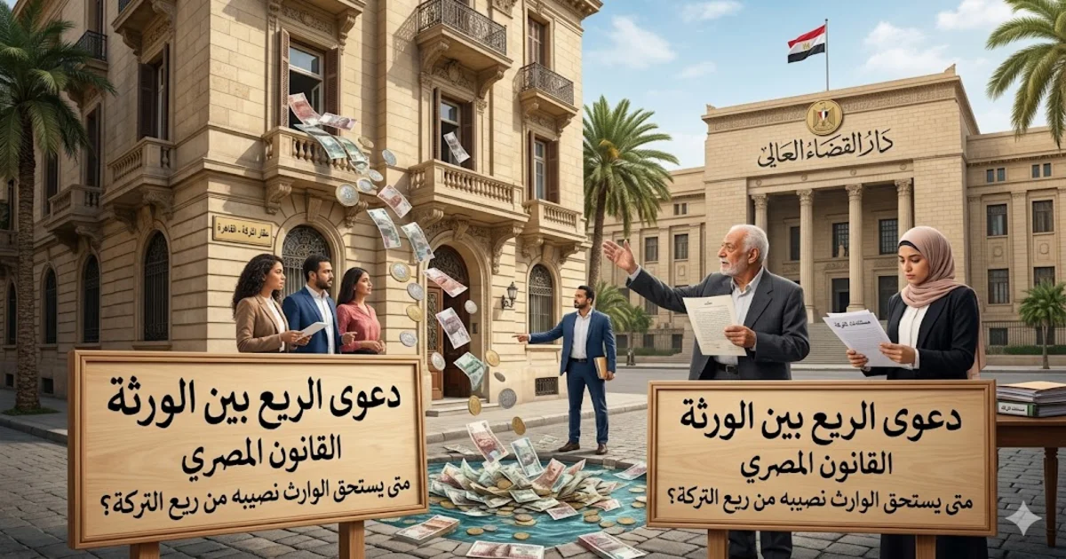 دعوى الريع بين الورثة في القانون المصري متى يستحق الوارث نصيبه من ريع التركة