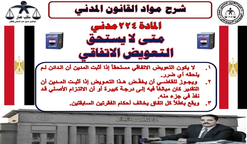 التعويض الاتفاقي متى لا يستحق