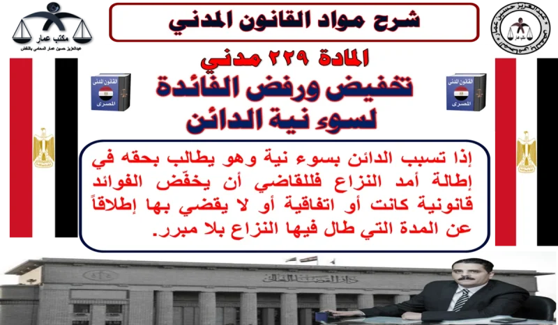 تخفيض ورفض الفائدة لسوء النية