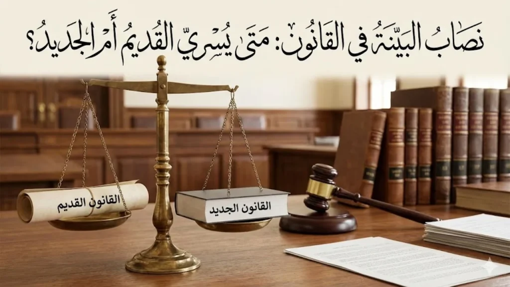 نصاب البينة في القانون متى يسري القديم أم الجديد؟