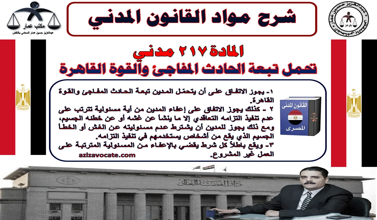 تحمل تبعة الحادث المفاجئ والقوة القاهرة