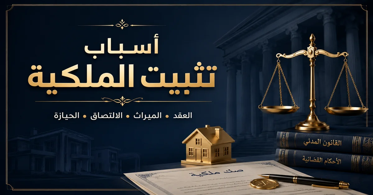 سبب تثبيت الملكية - القانون والعقار