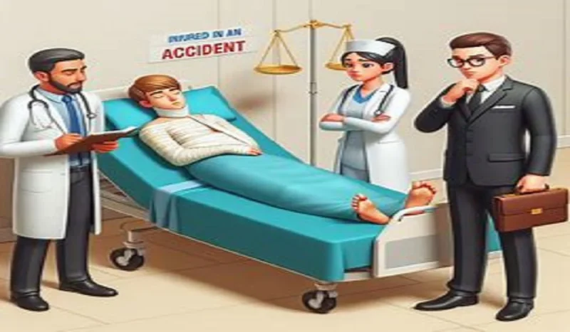 مصاب حادث والتعويض القانوني