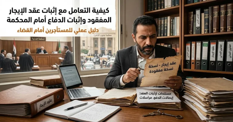إثبات عقد الإيجار المفقود الأدلة والخطوات القانونية