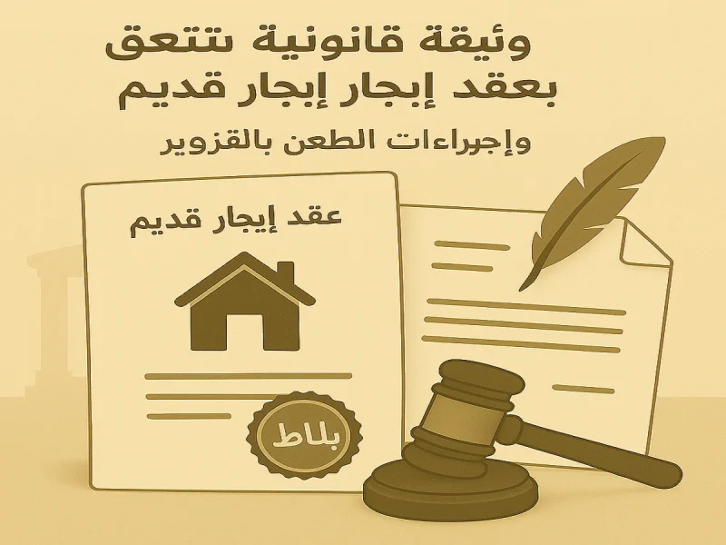  عقد إيجار قديم وإجراءات الطعن بالتزوير