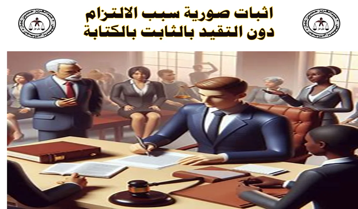 اثبات صورية سبب الالتزام وبالكتابة