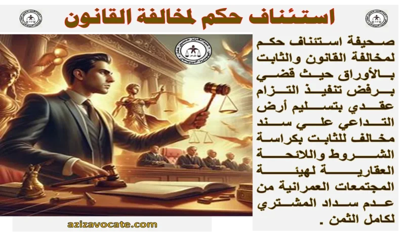 استئناف حكم لمخالفة القانون