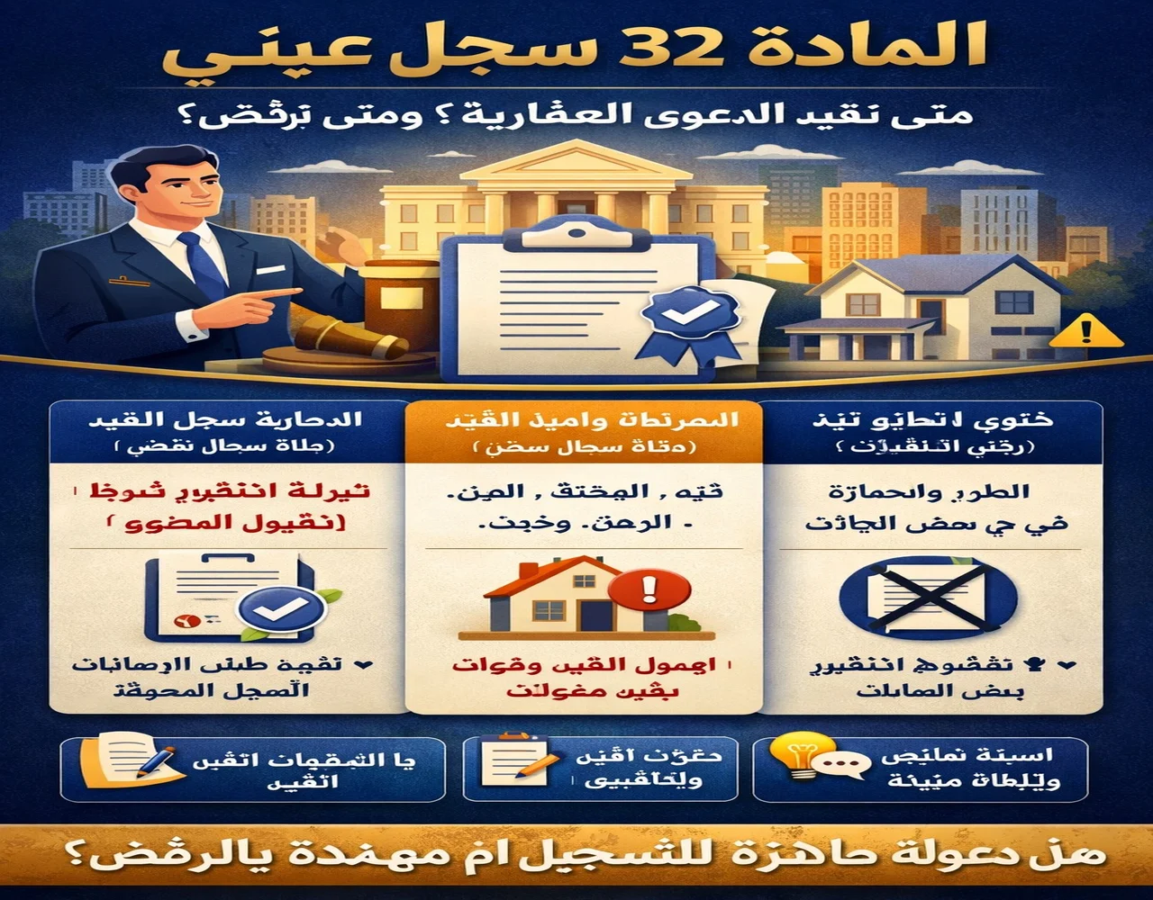 التصرفات واجبة القيد في السجل العيني