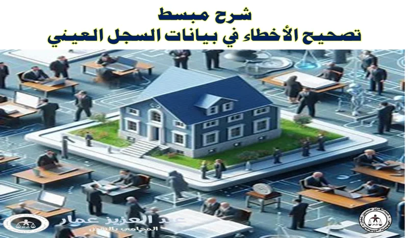 تصحيح الأخطاء في بيانات السجل العيني