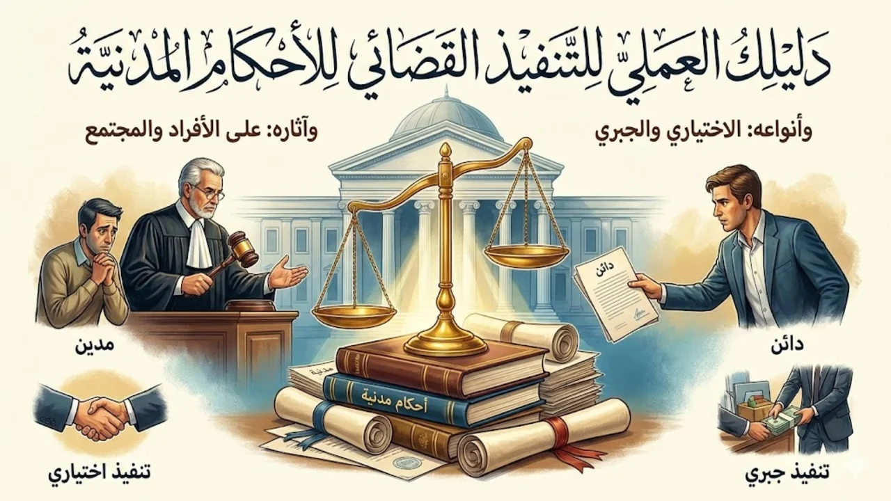 دليل التنفيذ القضائي للأحكام المدنية وأنواعه وآثاره