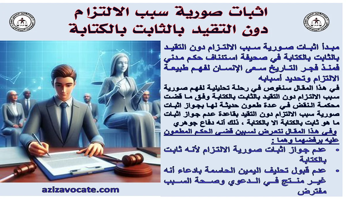 اثبات صورية سبب الالتزام اثبات صورية سبب الالتزام