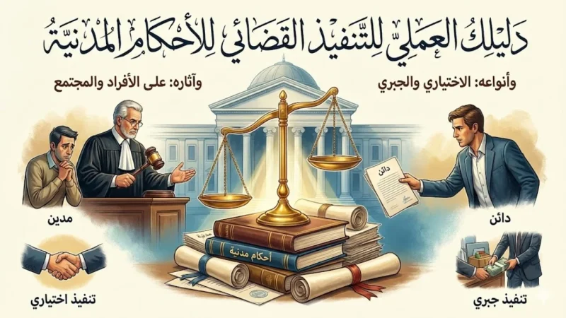 دليل التنفيذ القضائي للأحكام المدنية وأنواعه وآثاره