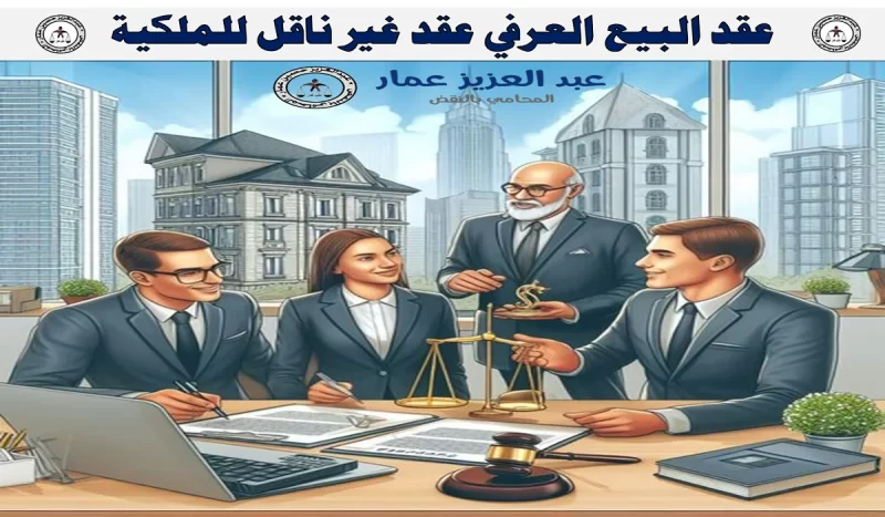 عقد البيع العرفي عقد غير ناقل للملكية