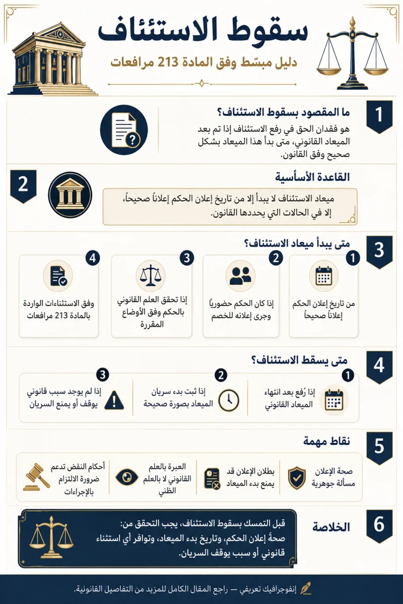 دليل سقوط الاستئناف القانوني دليل سقوط الاستئناف القانوني
