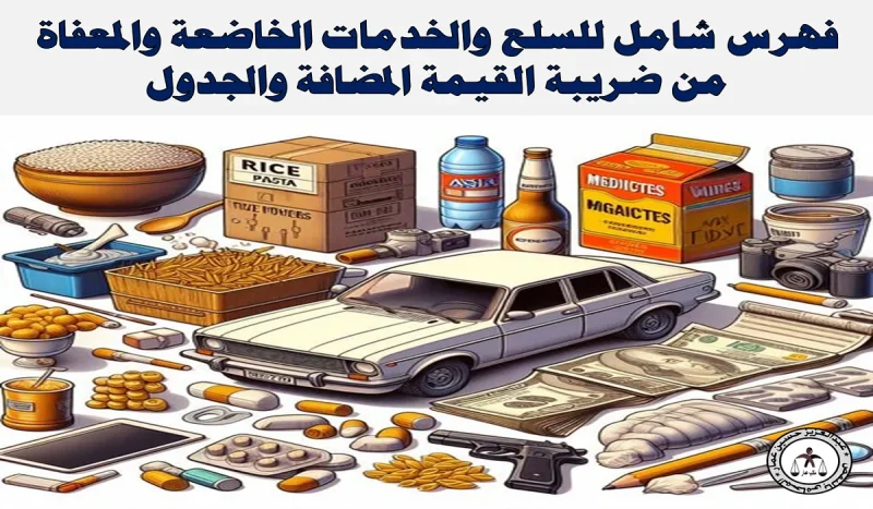 فهرس للسلع والخدمات الخاضعة والمعفاة