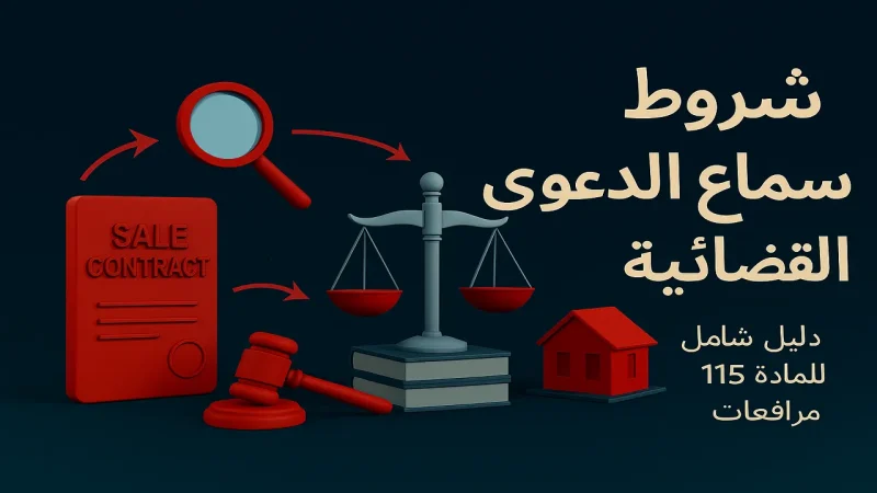 الدعوى القضائية شروط سماعها بالمادة 115 مرافعات