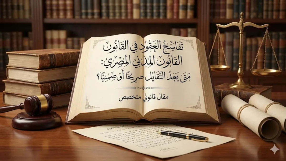تفاسخ العقود في القانون المدني المصري متى يعد التقايل صريحا أو ضمنيا؟ تفاسخ العقود في القانون المدني المصري متى يعد التقايل صريحا أو ضمنيا؟