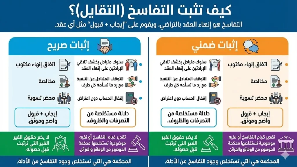 كيف تثبت التفاسخ - التقايل كيف تثبت التفاسخ - التقايل
