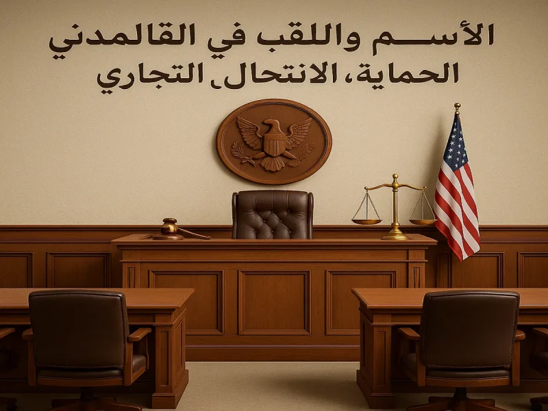 الاسم واللقب في المادة 38، 39 مدني