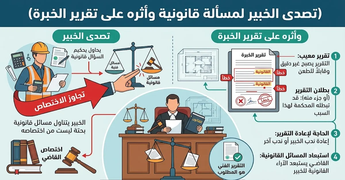 تصدى الخبير لمسألة قانونية