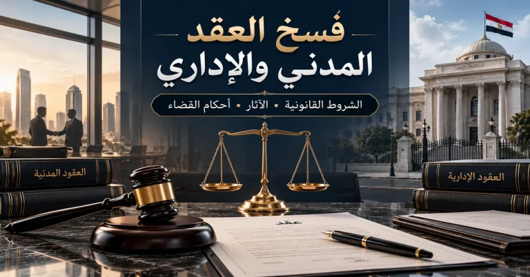 فسخ العقد المدني والإداري
