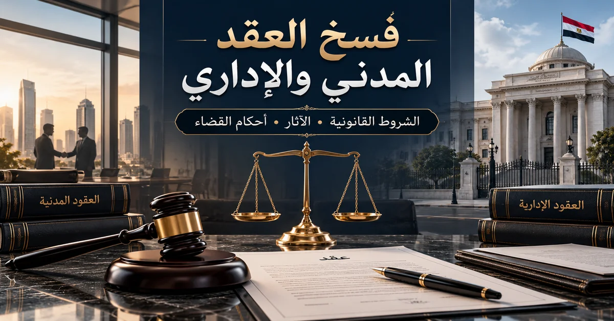 فسخ العقد المدني والإداري