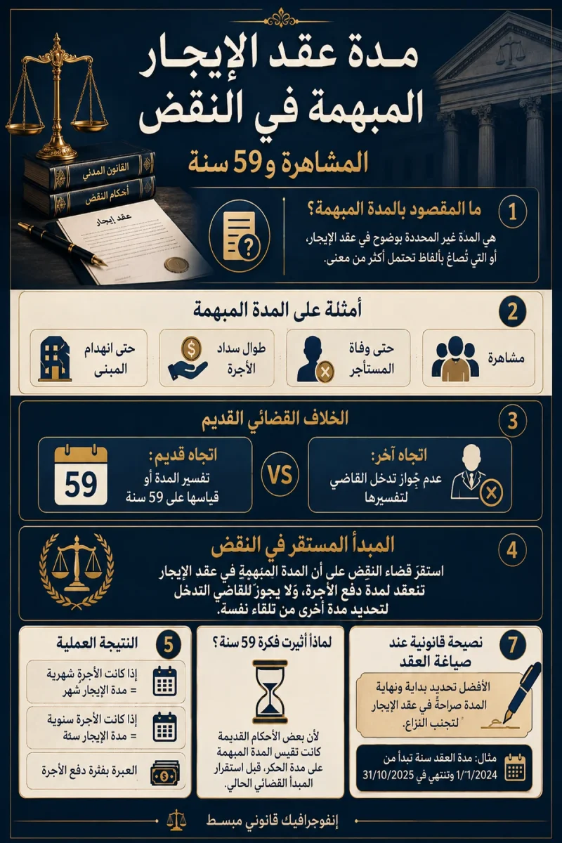 إنفوجرافيك مدة عقد الإيجار المبهمة